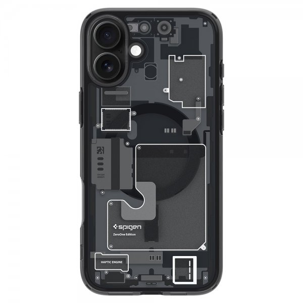 Spigen iPhone 16 -suojakuori Ultra Hybrid Zero One MagFit Musta
