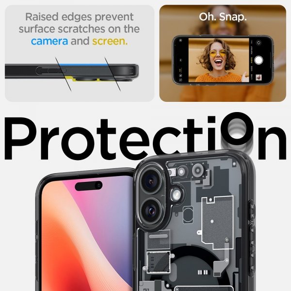Spigen iPhone 16 -suojakuori Ultra Hybrid Zero One MagFit Musta