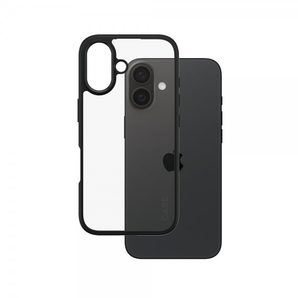 CARE by PanzerGlass iPhone 16 -suojakuori Urban Combat, musta