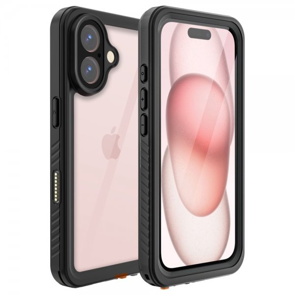 Redpepper iPhone 16 -suojakuori vedenkestävä IP68 musta