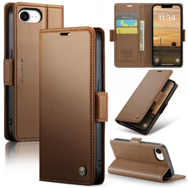 CaseMe iPhone 16/17 -kotelo 023 Series Ruskea