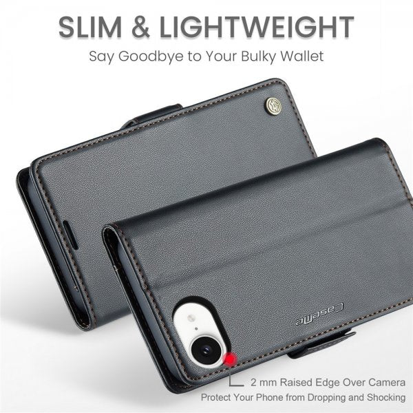 CaseMe iPhone 16e/17e Kotelo 023 Series Musta