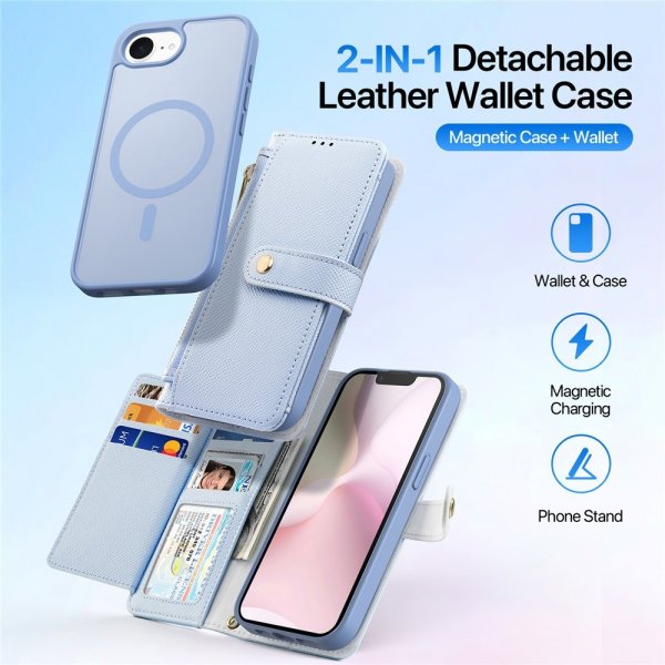 Dux Ducis iPhone 16e/17e Kotelo 2-in-1 Lawa Series MagSafe Sininen