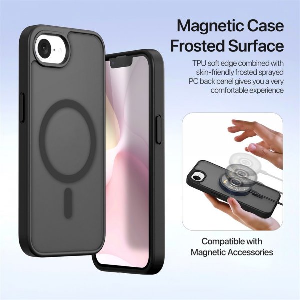 Dux Ducis iPhone 16./17. kotelo 2-in-1 Lawa Series MagSafe Musta