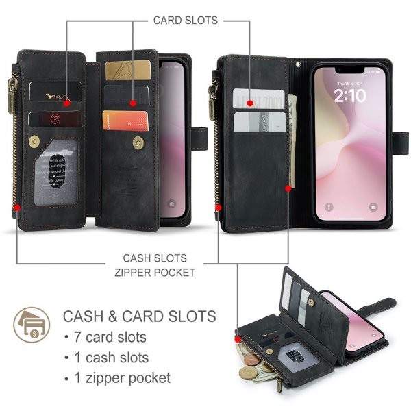 CaseMe iPhone 16./17. Kotelo C30-sarja Musta