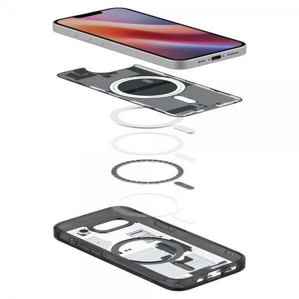 Spigen iPhone 16e/iPhone 17e -kuori Ultra Hybrid Zero One MagFit, musta