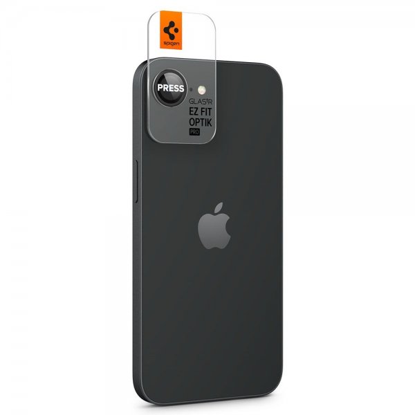 Spigen iPhone 16e/17e Kameran suoja GLAS.tR EZ Fit Optik Pro 2-pakkaus