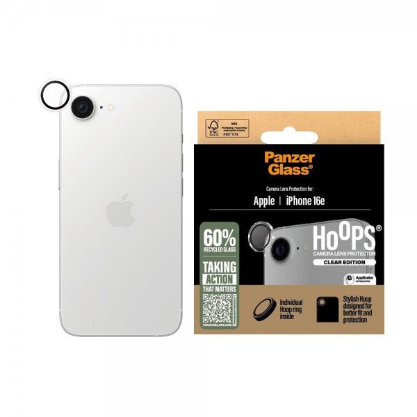 PanzerGlass iPhone 16e/17e Kameran suojarengassarja läpinäkyvä