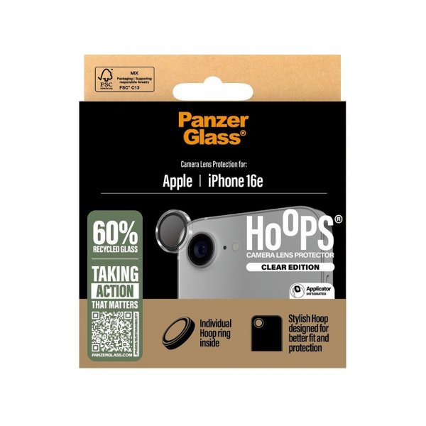 PanzerGlass iPhone 16e/17e Kameran suojarengassarja läpinäkyvä