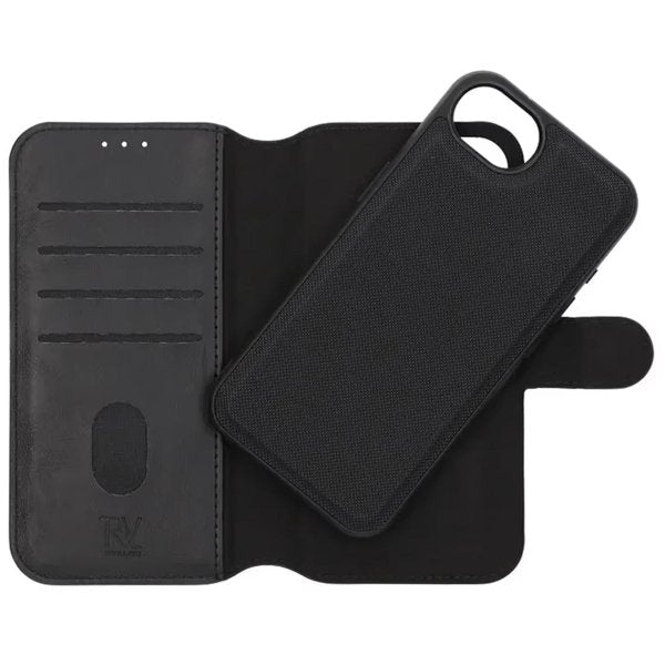 Rvelon iPhone 16e/17e Kotelo Magneettisesti irrotettava kuori Musta