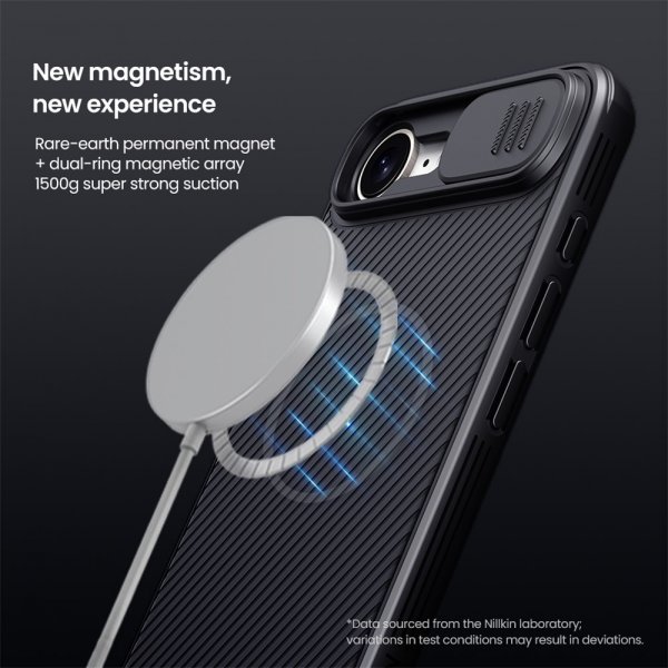 Nillkin iPhone 16e/17e Suojakuori CamShield Pro MagSafe Musta