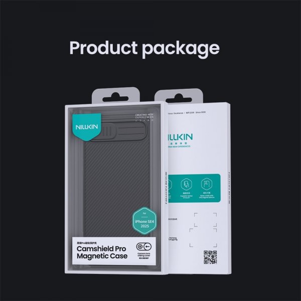 Nillkin iPhone 16e/17e Suojakuori CamShield Pro MagSafe Musta