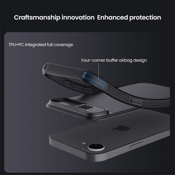 Nillkin iPhone 16e/17e Suojakuori CamShield Pro Musta
