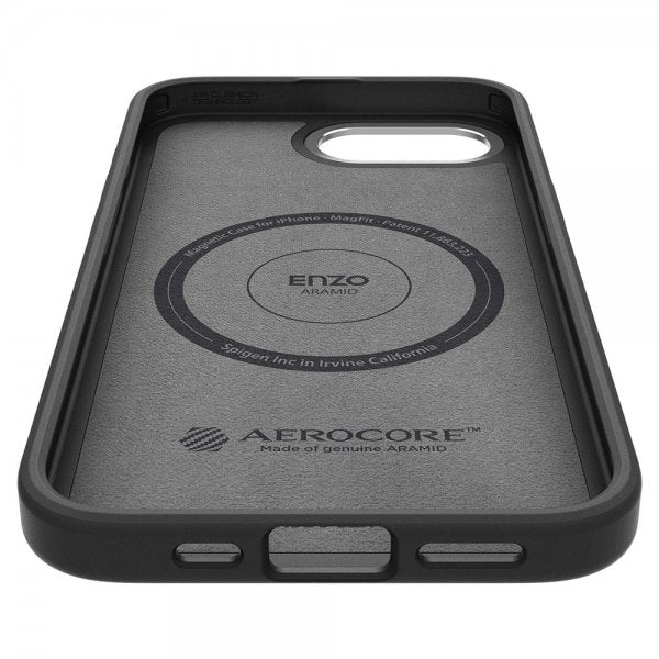 Spigen iPhone 16/17 -suojakuori Enzo Aramid MagFit Matte Black