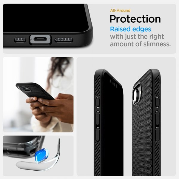 Spigen iPhone 16e/17e Suojakuori Liquid Air MagFit Matte Black