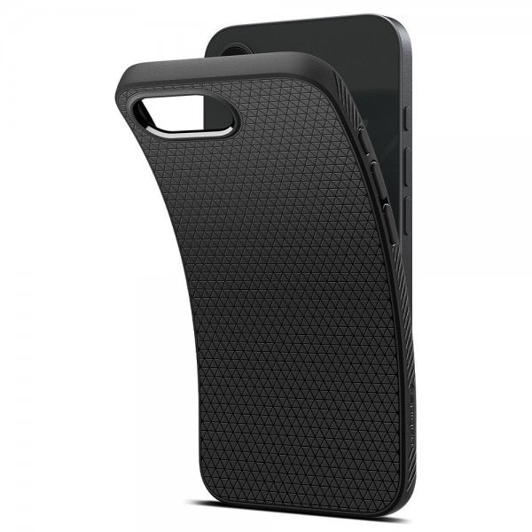 Spigen iPhone 16/17 -kuori, Liquid Air, mattamusta