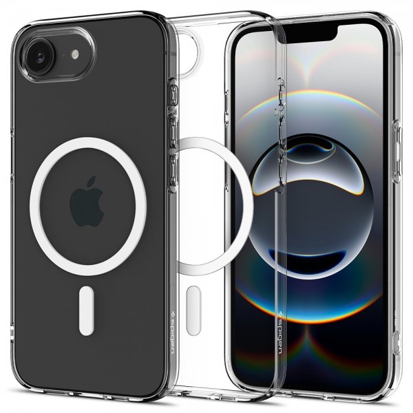 Spigen iPhone 16/17 Kuori Liquid Crystal MagFit Clear White