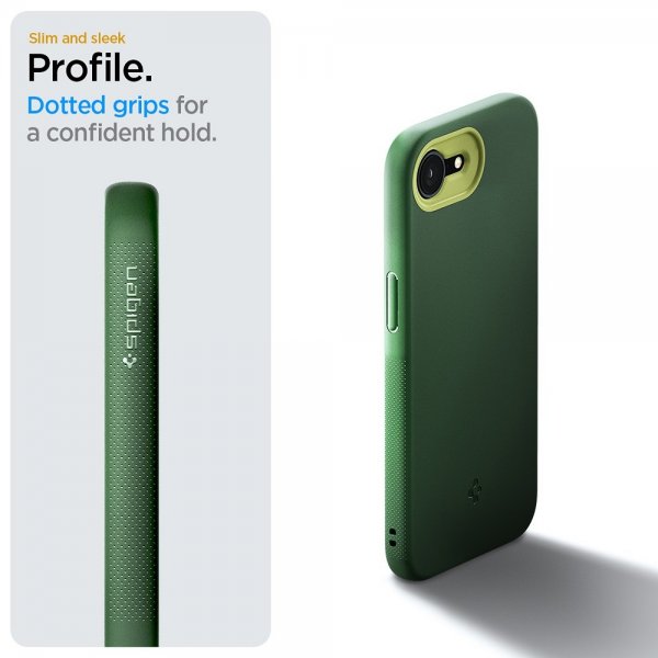 Spigen iPhone 16e/17e -kuori Nano Pop MagFit Avo Green