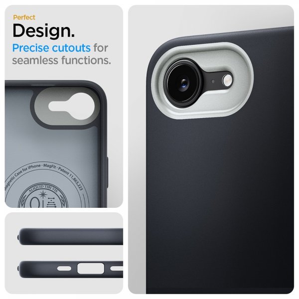 Spigen iPhone 16e/17e Suojakuori Nano Pop MagFit Black Sesame