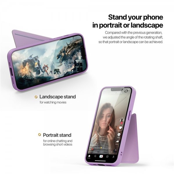 Dux Ducis iPhone 16e/17e -kuori Rafi II Series MagSafe violetti