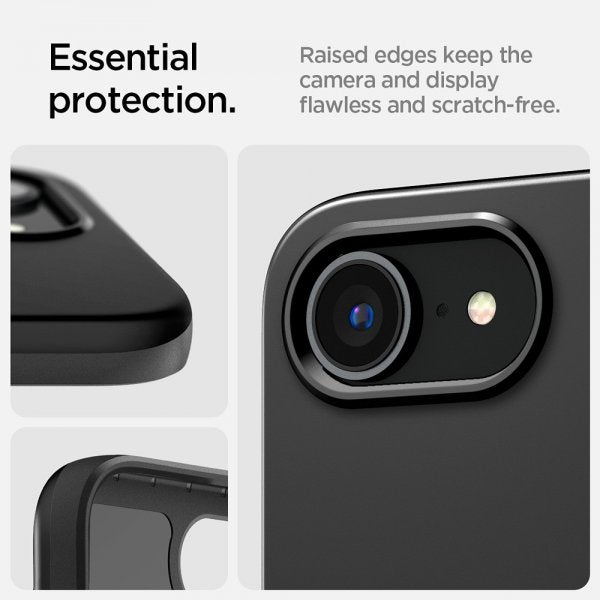 Spigen iPhone 16e/17e Thin Fit MagFit -kuori, musta
