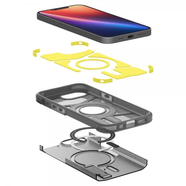Spigen iPhone 16e/17e Suojakuori Tough Armor MagFit Frost Black