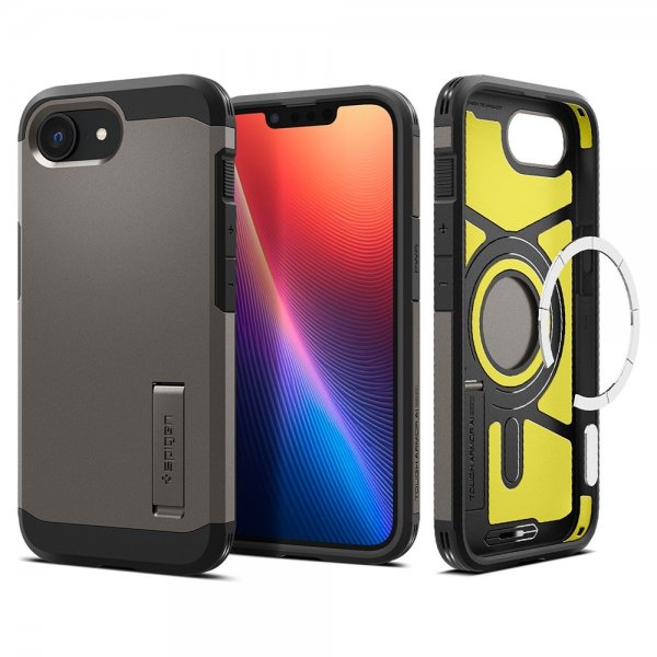 Spigen iPhone 16/17 -kuori, Tough Armor MagFit, Gunmetal