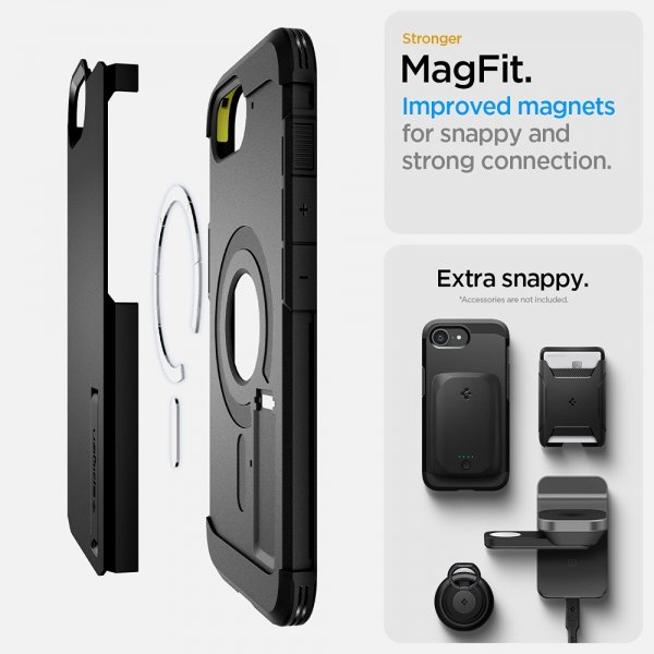 Spigen iPhone 16/17 -suojakuori Tough Armor MagFit, musta