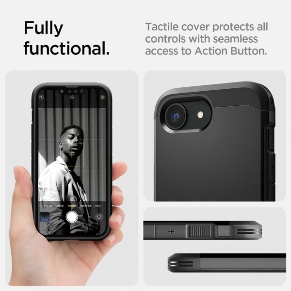 Spigen iPhone 16/17 -suojakuori Tough Armor MagFit, musta