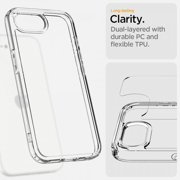 Spigen iPhone 16/17 Ultra Hybrid Crystal Clear -kuori