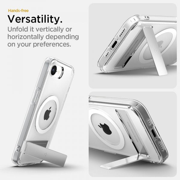 Spigen iPhone 16./17. sukupolven Ultra Hybrid S MagFit Clear White -suojakuori