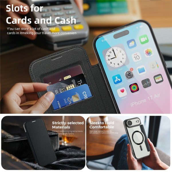 iPhone Air -kotelo MagSafella, musta