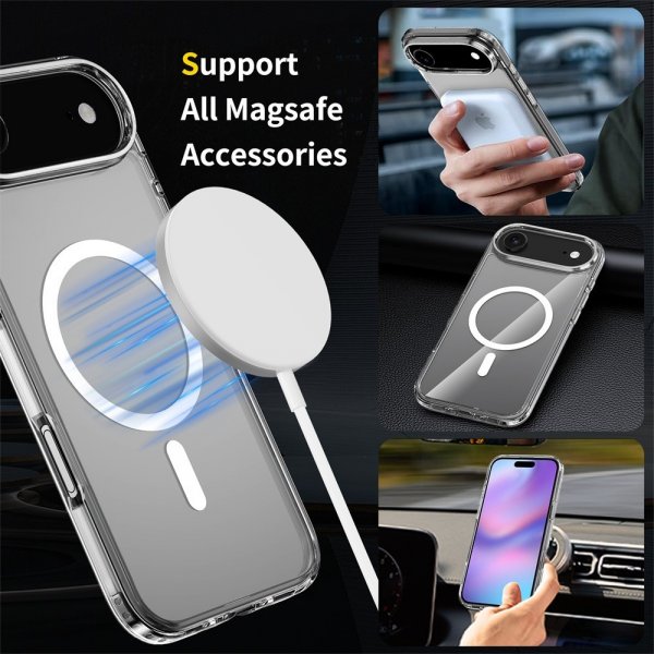 Nordic Covers iPhone Air -suojakuori Feather Series MagSafe Läpinäkyvä
