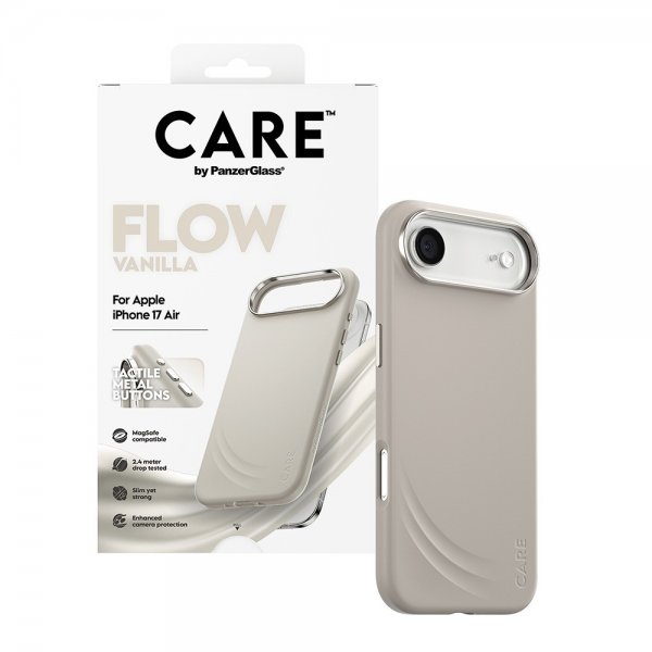 CARE by PanzerGlass iPhone Air -kuori Flow MagSafe Vanilla