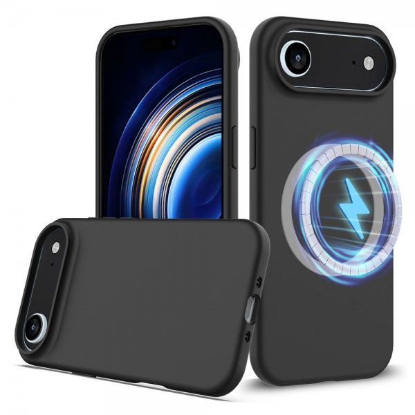 Nordic Covers iPhone Air -silikonikuori, Feather Series, MagSafe, Raven Black