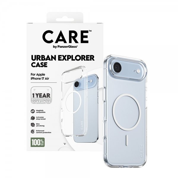 CARE by PanzerGlass iPhone Air -suojakuori Urban Explorer MagSafe Valkoinen