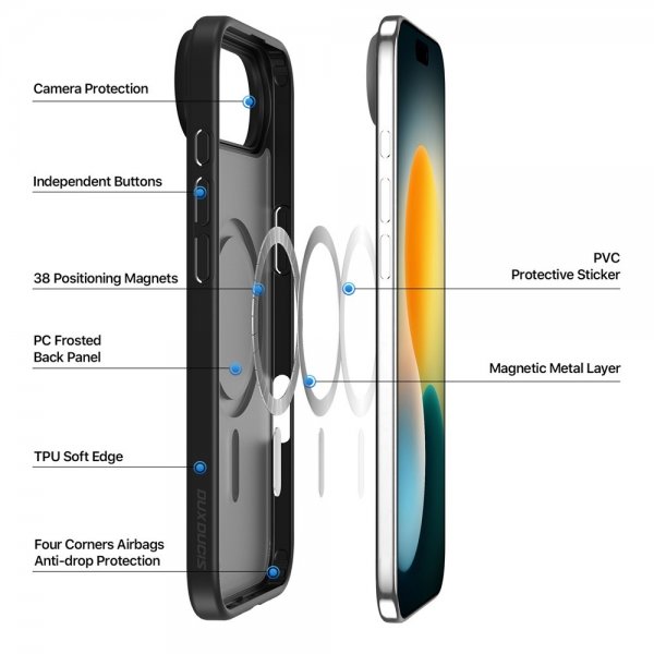Dux Ducis iPhone Air Kuori Yind Series MagSafe Musta