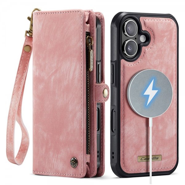 CaseMe iPhone 17 -kotelo 008-sarjan irrotettava kuori, vaaleanpunainen