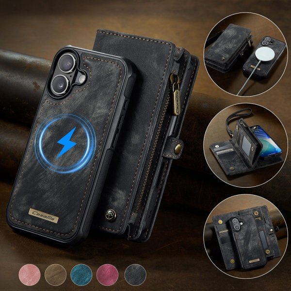 CaseMe iPhone 17 -kotelo 008 Series Irrotettava kuori Musta