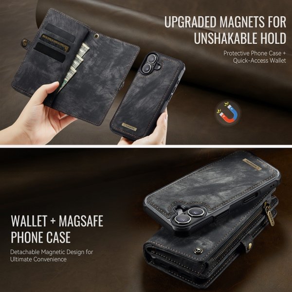 CaseMe iPhone 17 -kotelo 008 Series Irrotettava kuori Musta