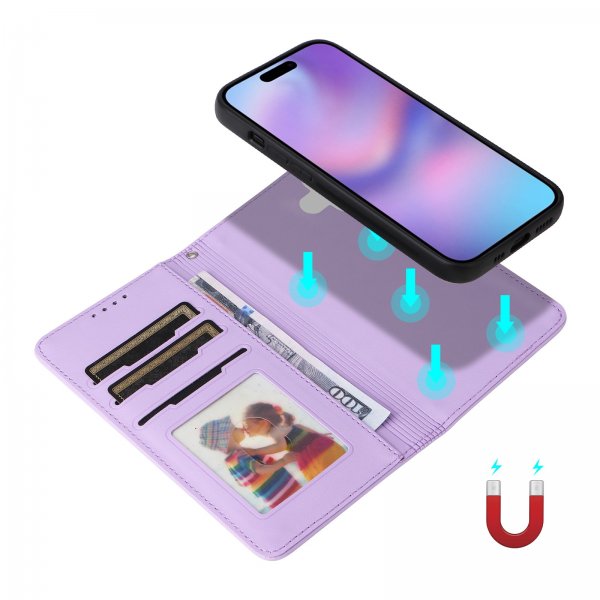 Betopnice iPhone 17 -suojakuori irrotettavalla kuorella 005 Violetti