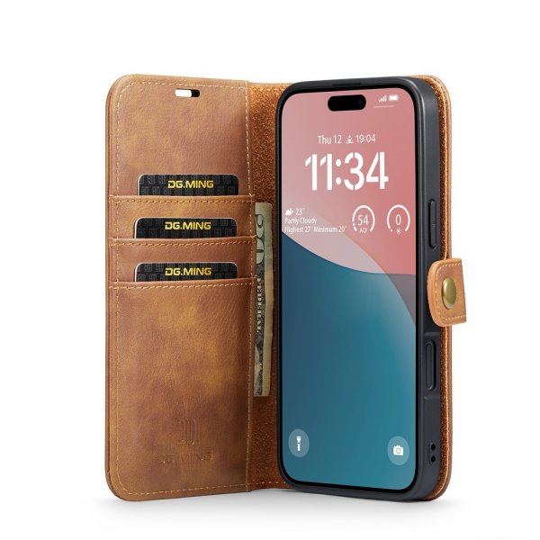 Dg.Ming iPhone 17 -kotelo irrotettavalla kuorella, ruskea