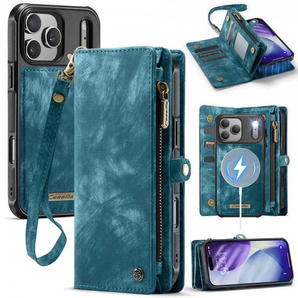 CaseMe iPhone 17 Pro Kotelo 008-sarjan irrotettava kuori, sininen
