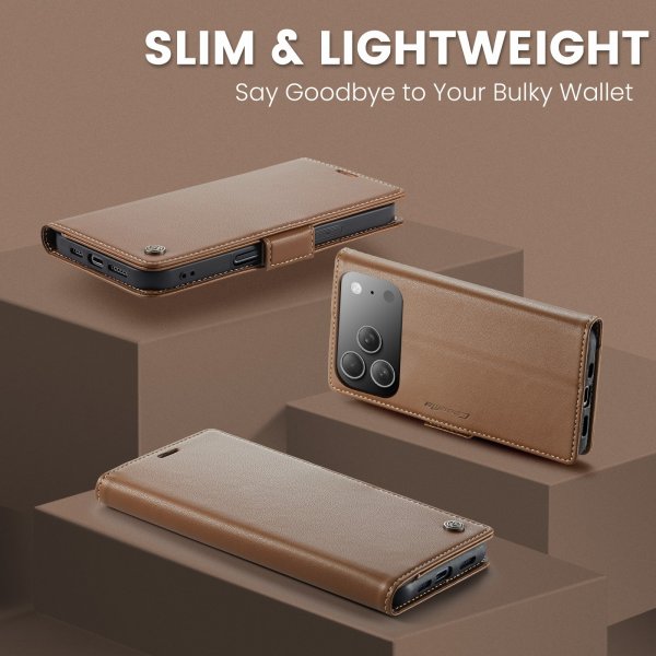CaseMe iPhone 17 Pro -kotelo, 023 Series, ruskea