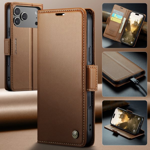 CaseMe iPhone 17 Pro -kotelo, 023 Series, ruskea