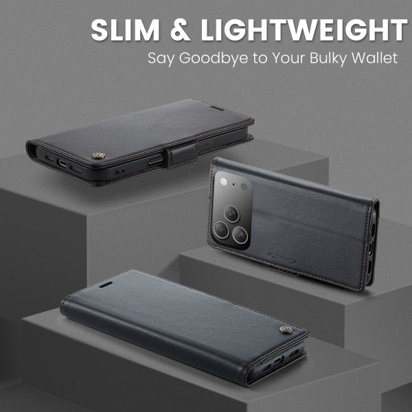 CaseMe iPhone 17 Pro -kotelo 023 Series Musta