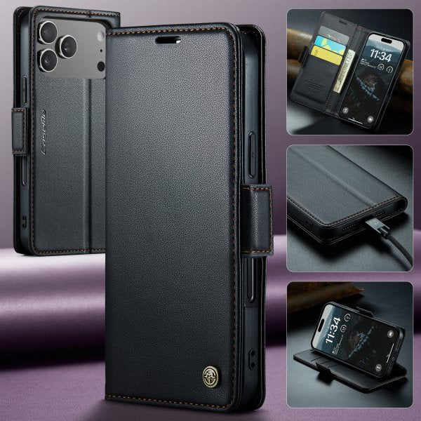 CaseMe iPhone 17 Pro -kotelo 023 Series Musta