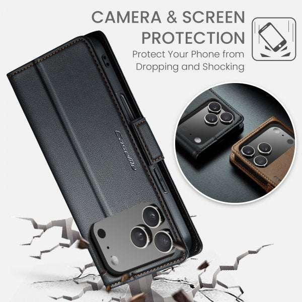 CaseMe iPhone 17 Pro -kotelo 023 Series Musta
