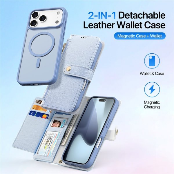 Dux Ducis iPhone 17 Pro Kotelo 2-in-1 Lawa Series MagSafe Sininen