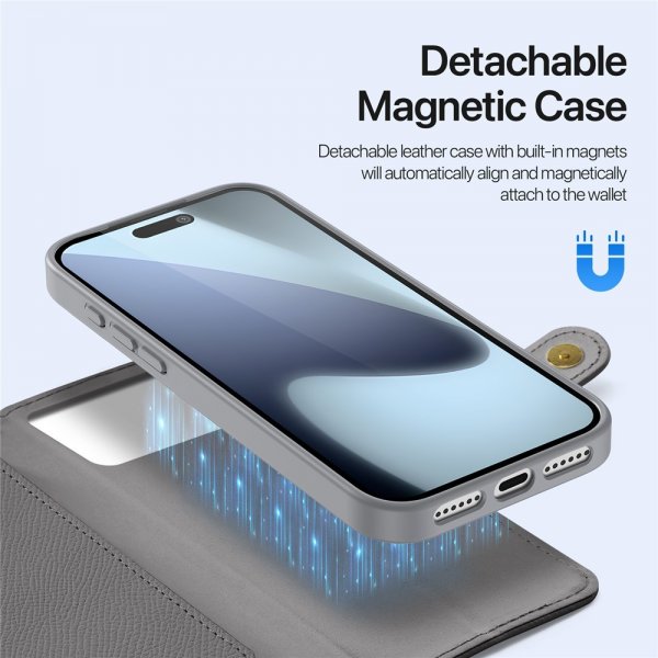 Dux Ducis iPhone 17 Pro -suojakuori 2-in-1 Lawa Series MagSafe harmaa